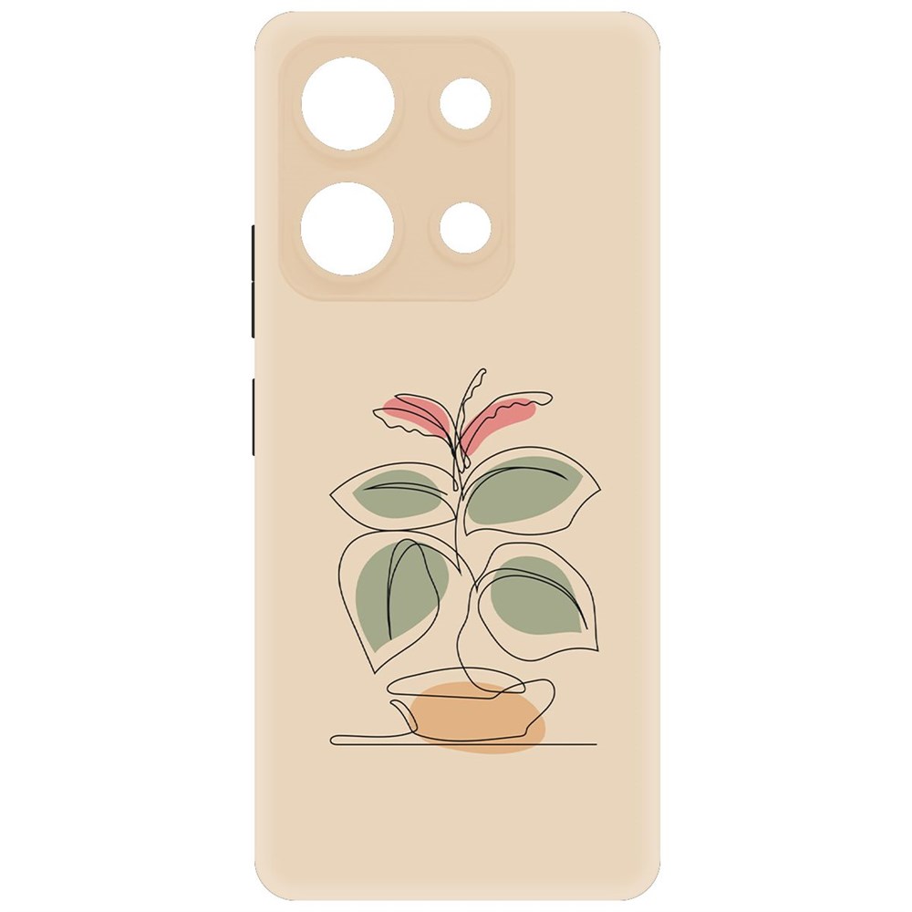 

Чехол-накладка Krutoff Soft Case Цветок для INFINIX Note 30 черный