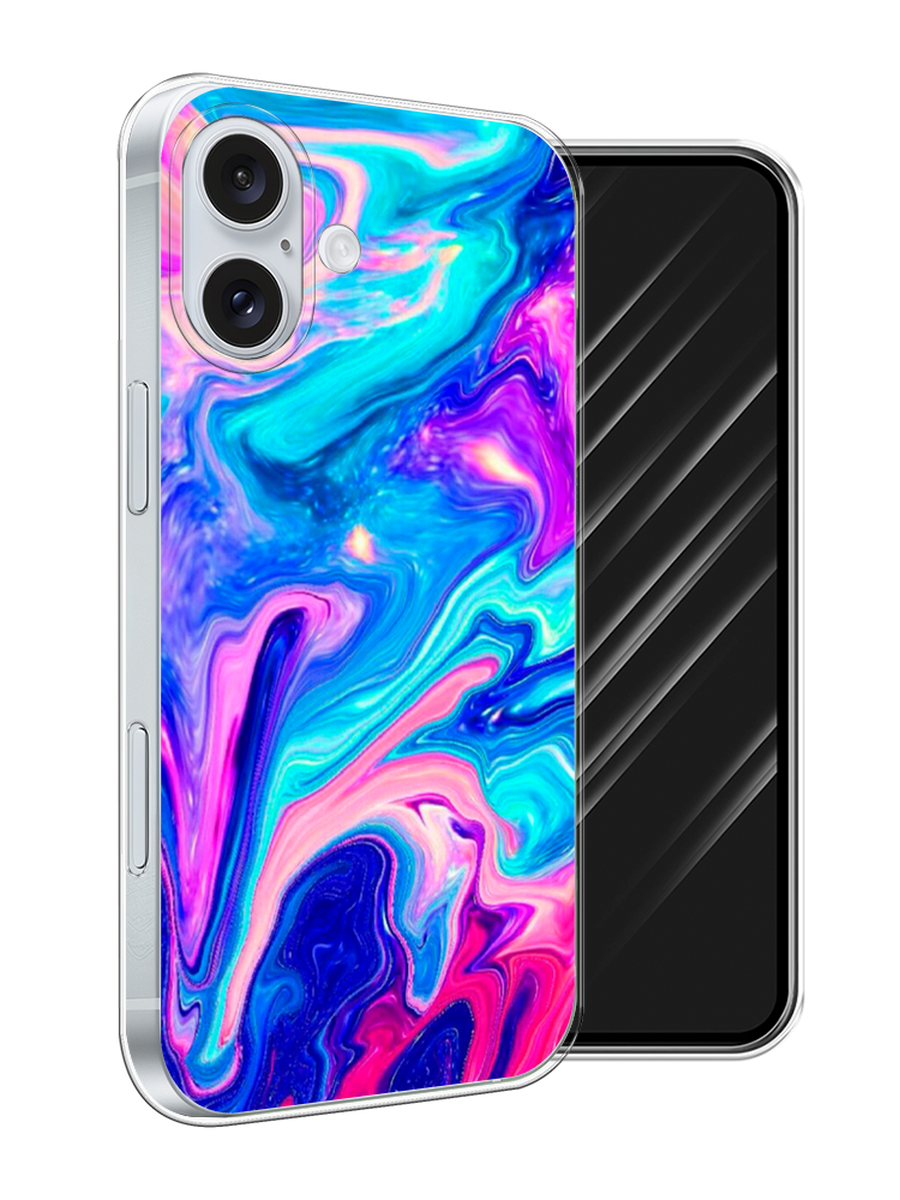 

Чехол Awog на Apple iPhone 16 Plus "Потеки краски", Розовый, 16150-1