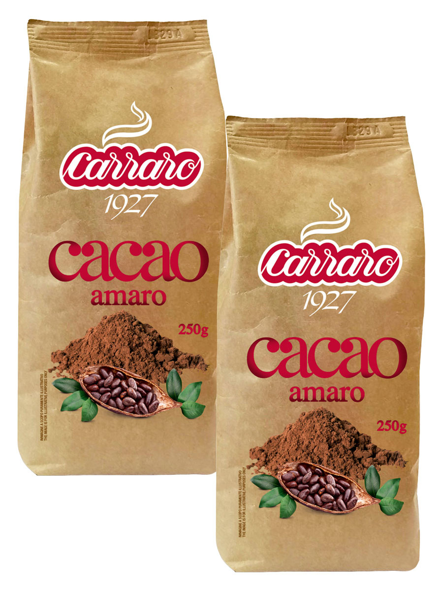 Какао-напиток Carraro Cacao Amaro 2x250гр 250гр м/уп