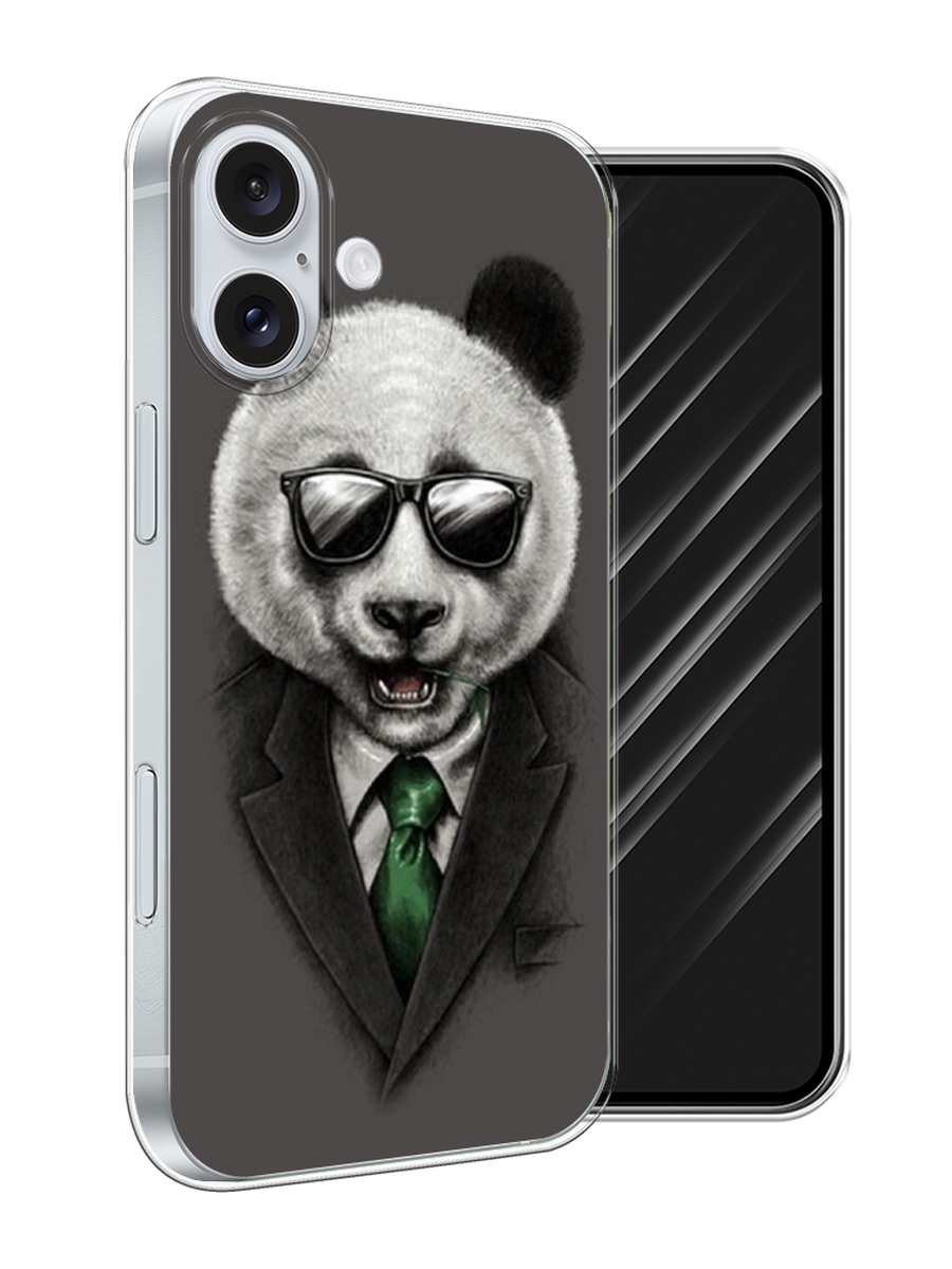 

Чехол Awog на Apple iPhone 16 Plus "Деловая панда", Серый;зеленый, 16150-1