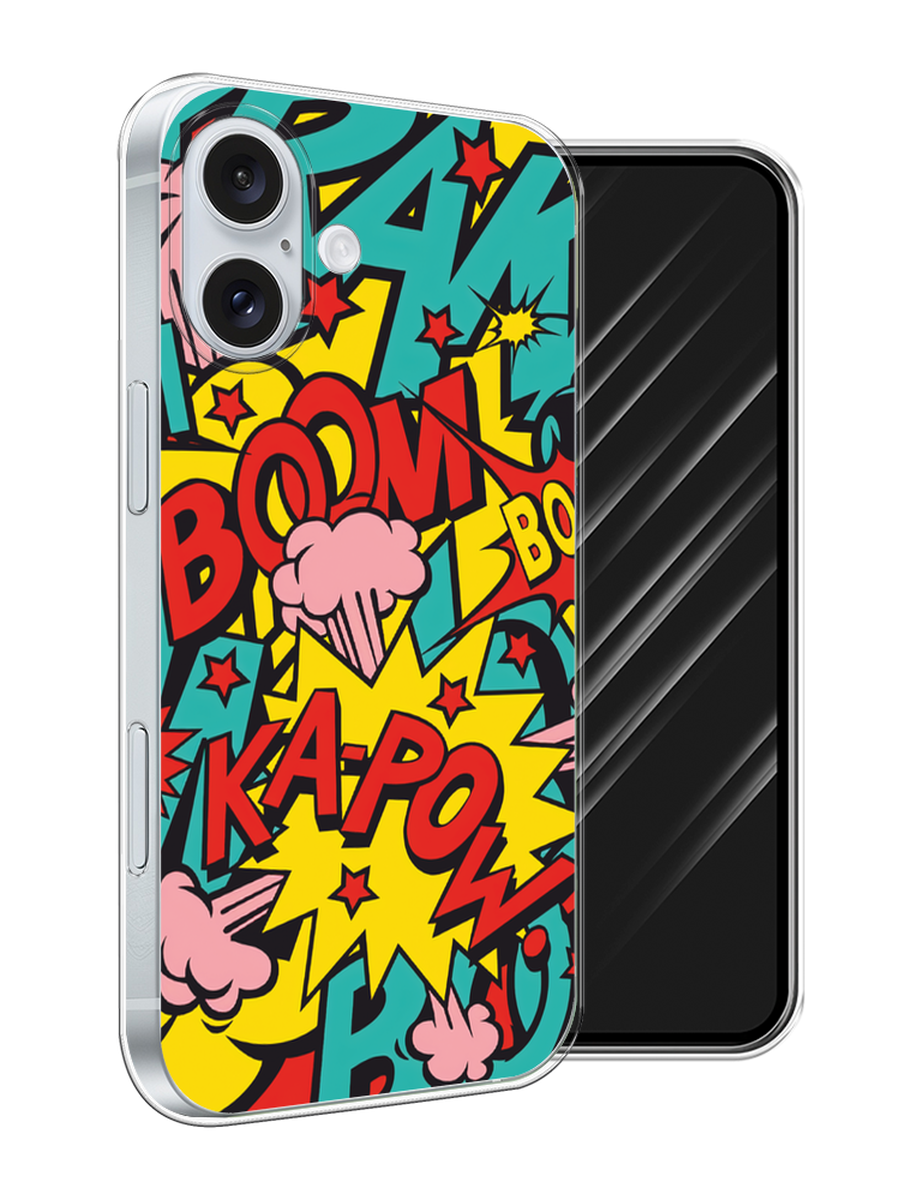 

Чехол Awog на Apple iPhone 16 Plus "Постер pop art", Бирюзовый;желтый;красный, 16150-1