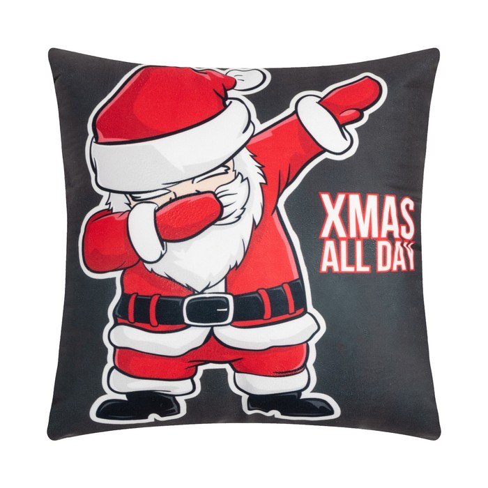 

Подушка новогодняя Этель «Xmas all day», 40*40 см, 100% п/э, велюр
