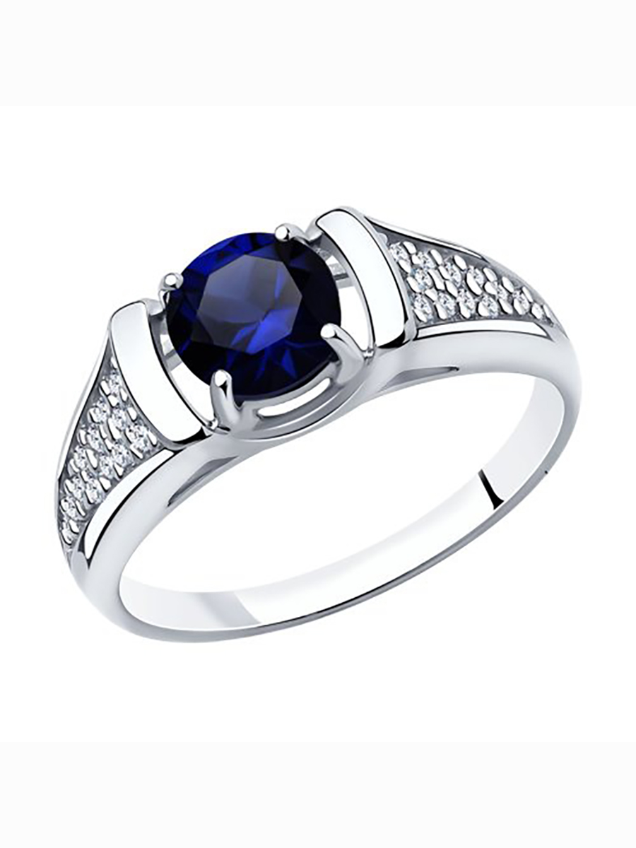 

Кольцо женское из серебра с сапфиром 585Gold 701010405, р, 701010405