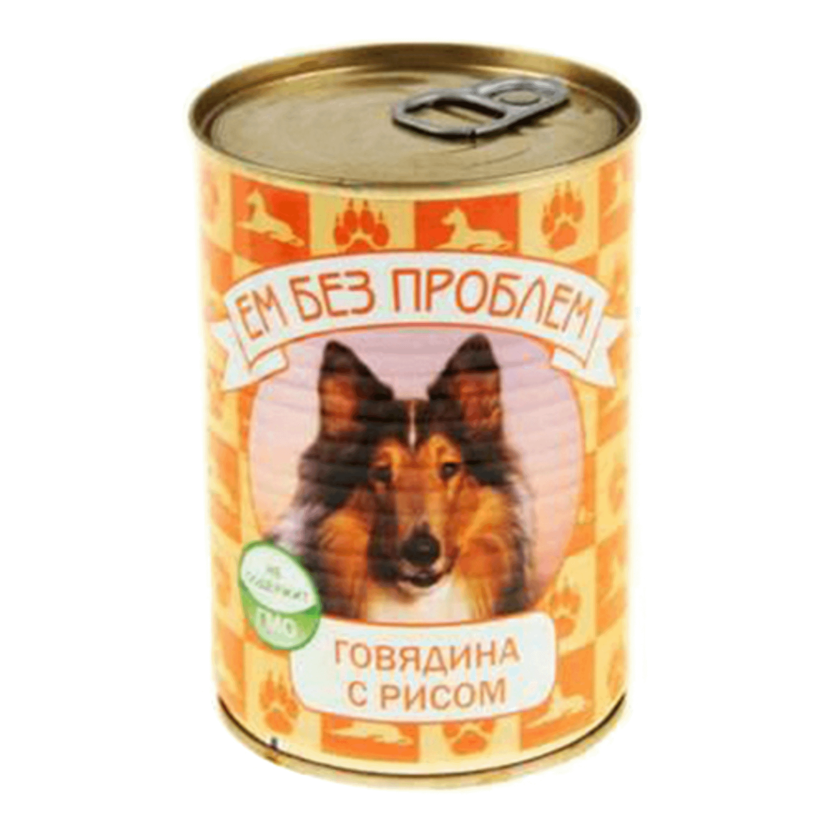 

Ем без проблем Консервированный корм для собак Говядина с рисом, 410 г, ем без проблем