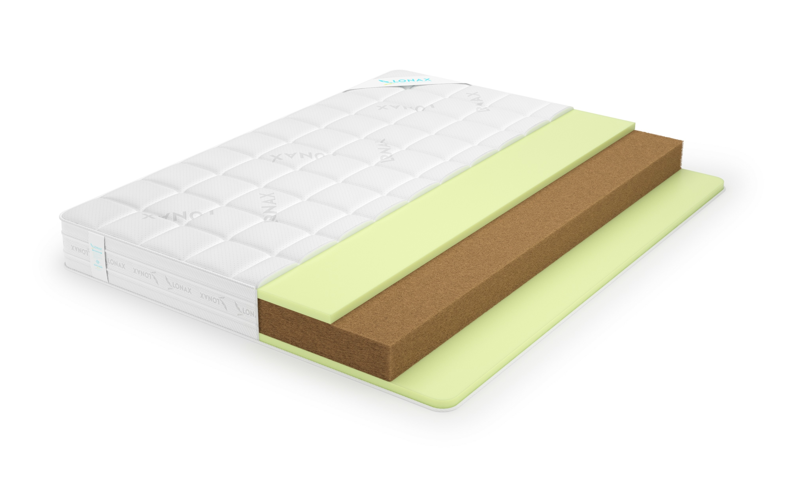 

Матрас Lonax Беспружинные Cocos 12 Comfort Eco 185х190, Бежевый;белый;серый;серебристый, Cocos 12 Comfort Eco
