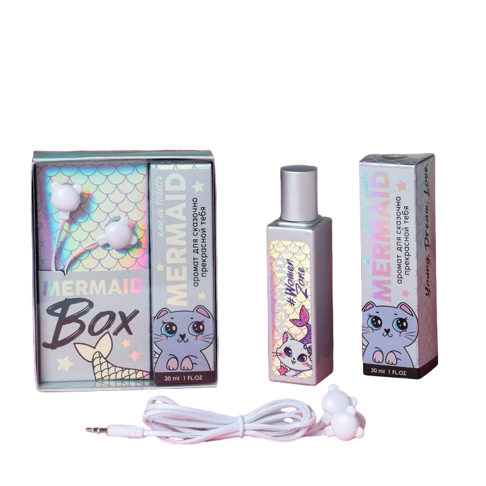 

Подарочный набор Mermaid box: парфюм 30 мл, наушники вакуумные