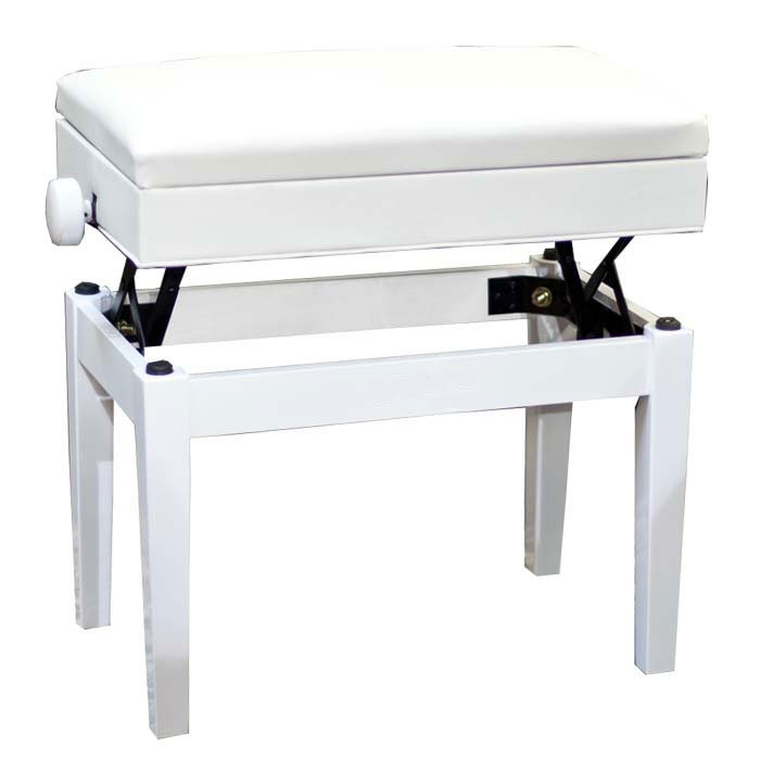 Brahner Bp-150a/wh - Банкетка для пианино или рояля деревянная, цвет - Белый, глянцевая