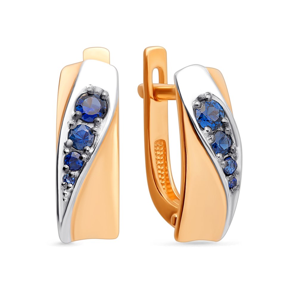 

Серьги из красного золота с сапфиром 585Gold 102004819, 102004819