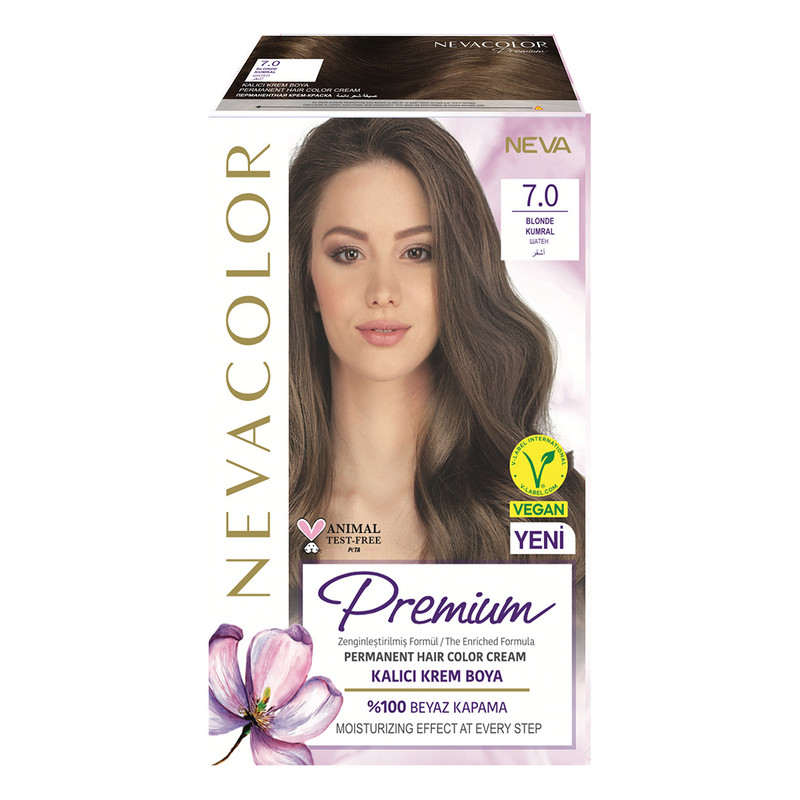Крем-краска для волос Neva Premium стойкая 7.0 Шатен крем краска для волос nevacolor premium 7 0 шатен