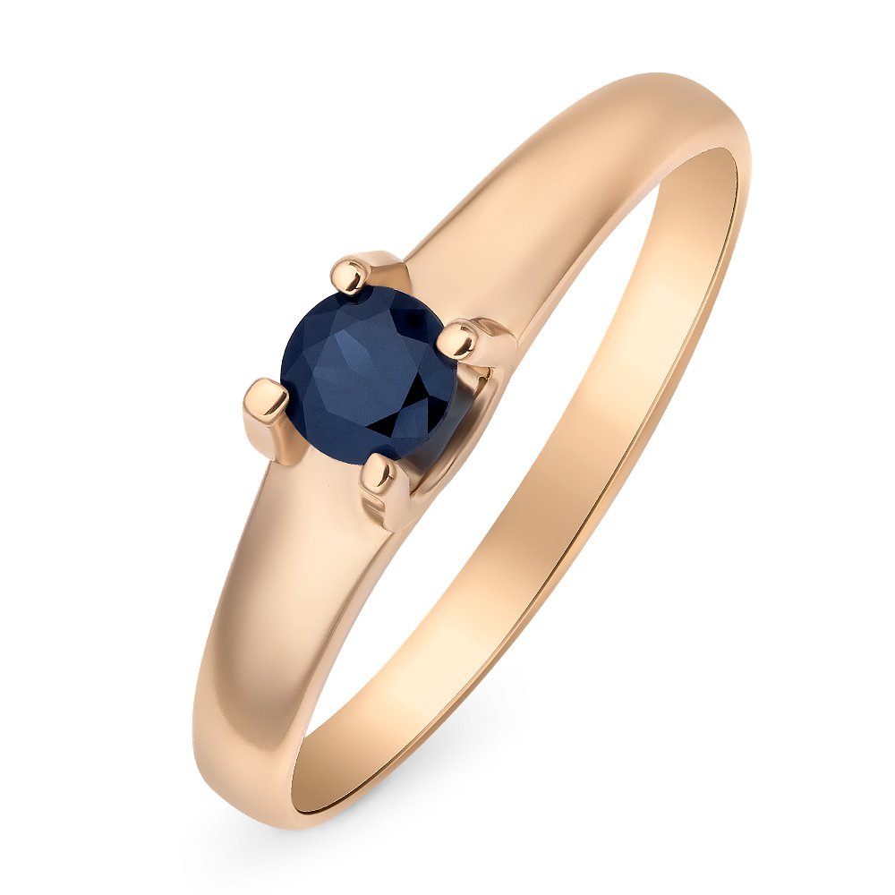 

Кольцо женское из красного золота с сапфиром 585Gold 101011989, р, 101011989