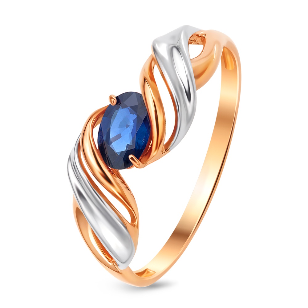 

Кольцо женское из красного золота с сапфиром 585Gold 101011491, р. 18,5, 101011491