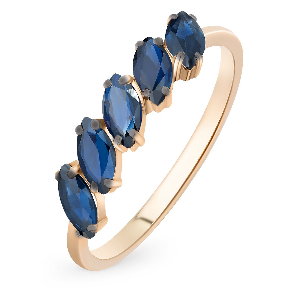 

Кольцо женское из красного золота с сапфиром 585Gold 101011360, р. 18,5, 101011360