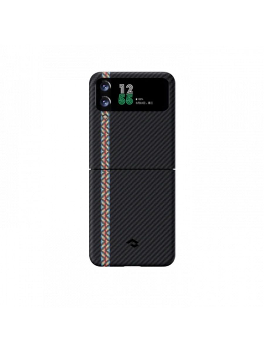 

Чехол Pitaka Fusion Weaving MagEZ Case 3 для Samsung Galaxy Z Flip4/Rhapsody/кевлар (ара, Черный