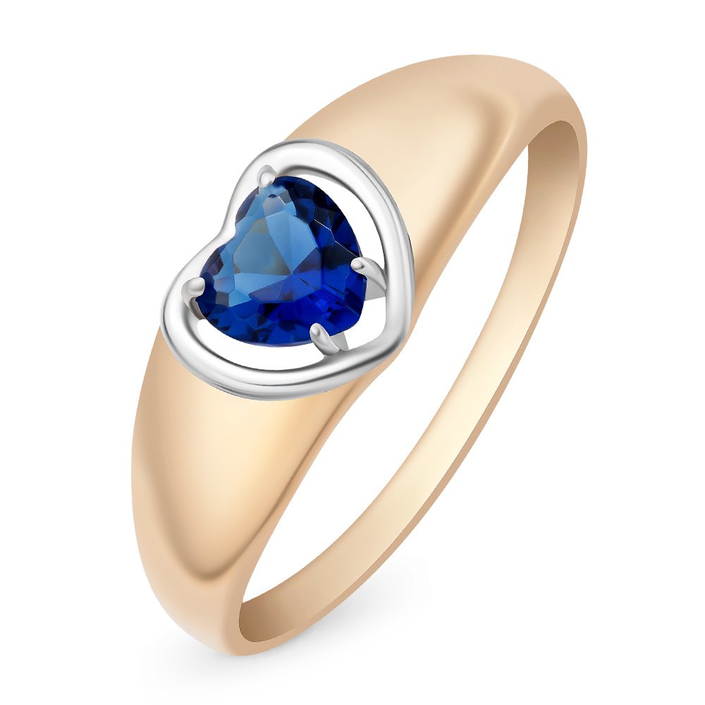 

Кольцо женское из красного золота с сапфиром 585Gold 101010770, р. 17,5, 101010770