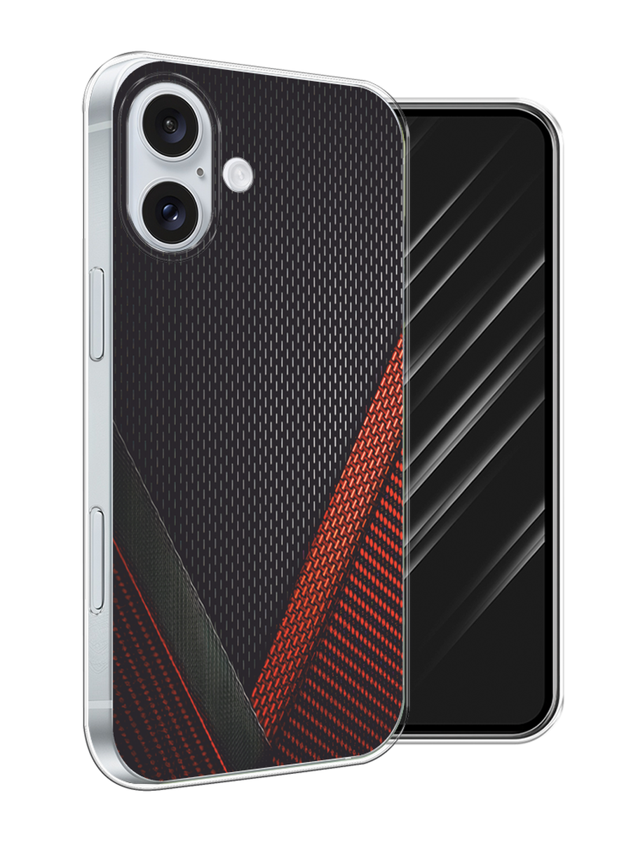 

Чехол Awog на Apple iPhone 16 Plus "Красный карбон", Черный;красный, 16150-1