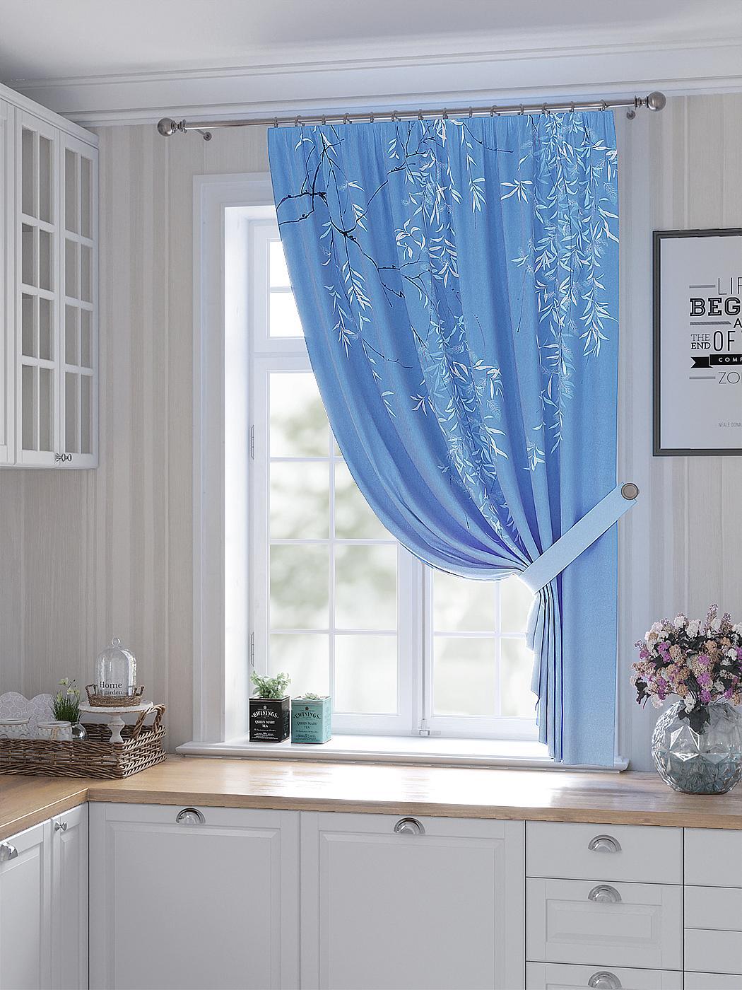 

Комплекты штор AT HOME Ригнерсис (синий) высота 180 см, ширина 150 см, Белый, 530371