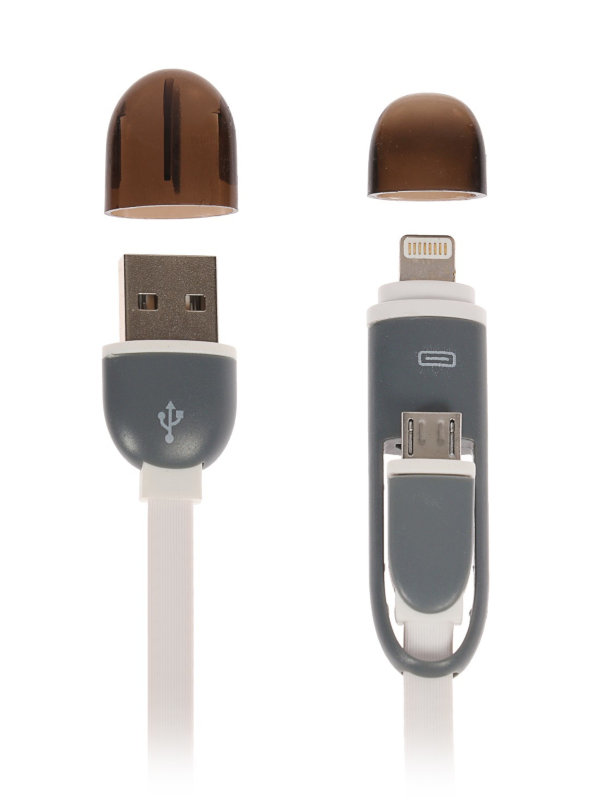 

Аксессуар Luazon USB - microUSB - Lightning 1 А, 0.9m White 4283686