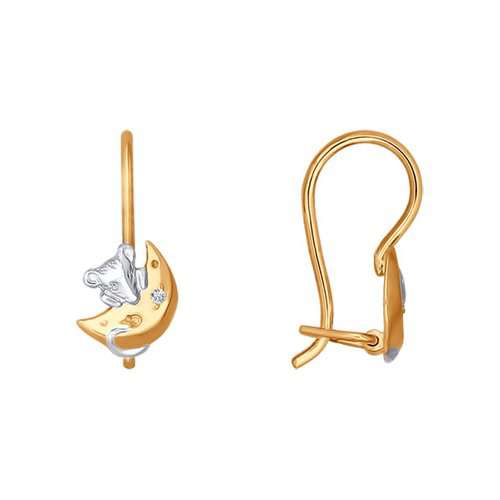 

Серьги из красного золота Golden Eagle С020973, фианит, С020973