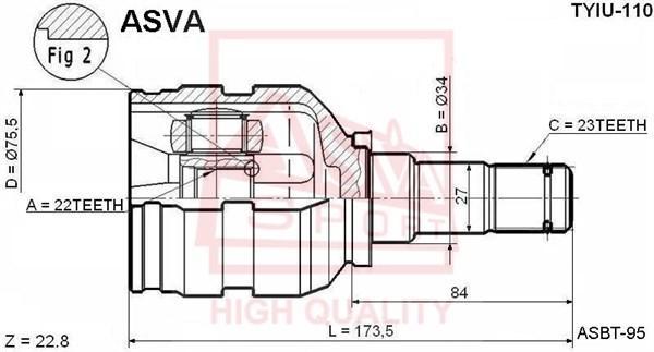 

Шрус ASVA TYIU110