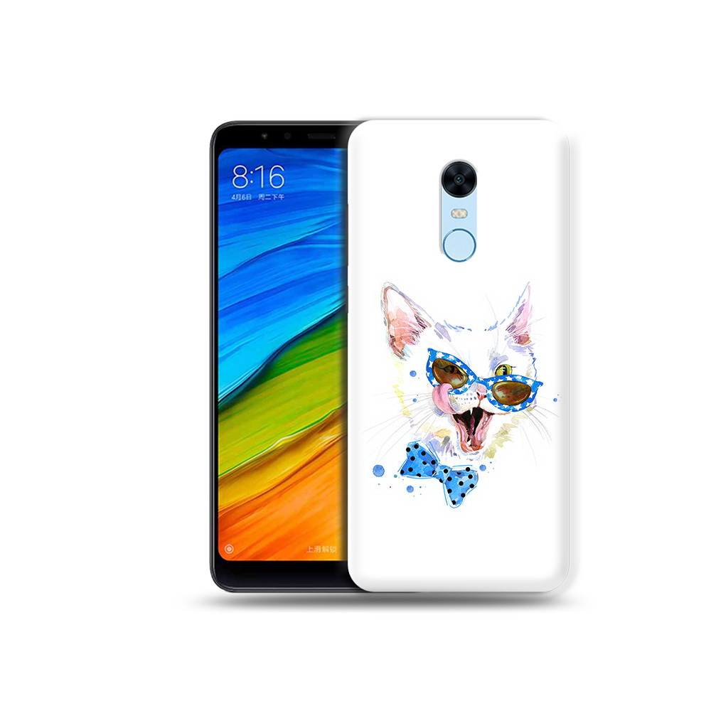 

Чехол MyPads Tocco для Xiaomi Redmi 5 Plus белый кот (PT94743.327.229), Прозрачный, Tocco
