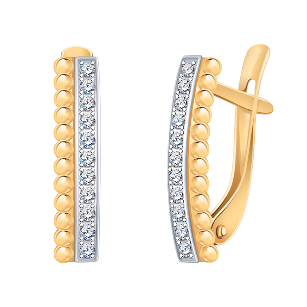 

Серьги из красного золота Golden Eagle 21152, фианит, 21152