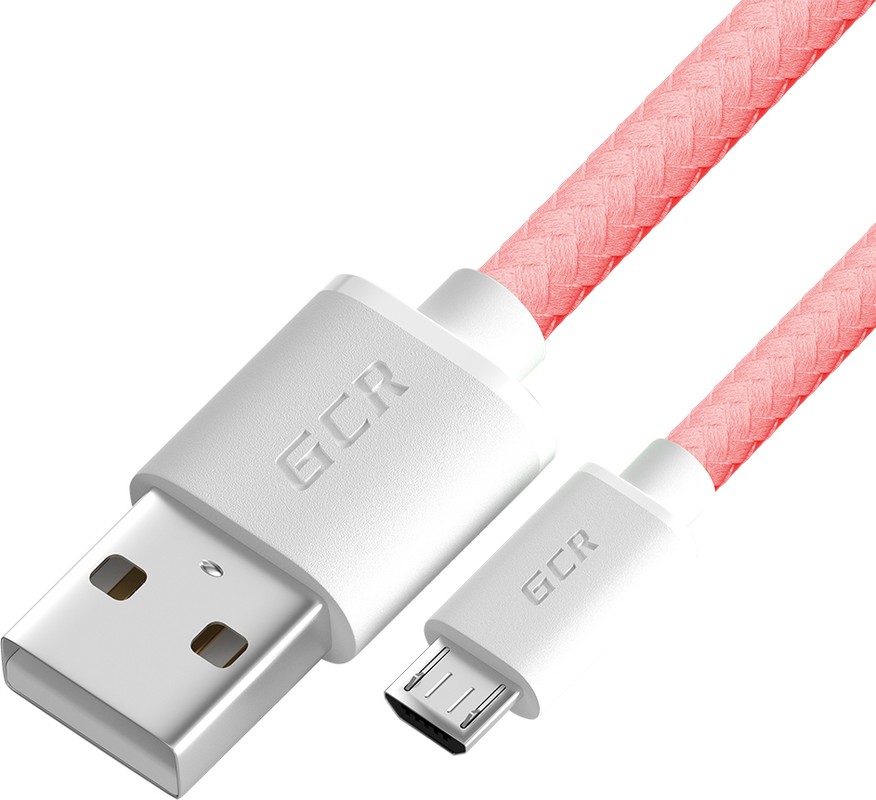 Аксессуар GCR USB - Micro USB 1.5m Pink GCR-51703