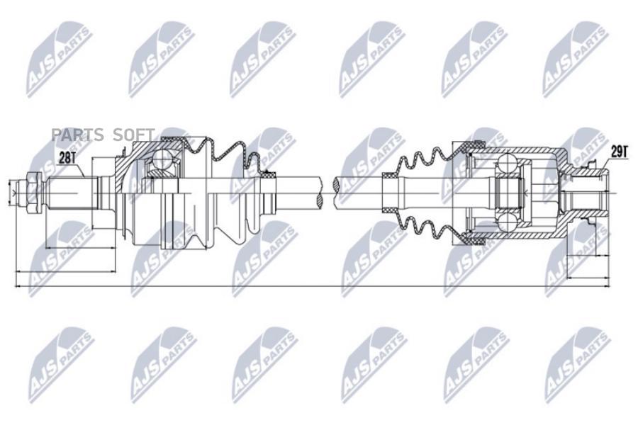 

Npw-Hd-042 Привод Правый 628Mm Honda Cr-V Ii 2.2Cdti 05-07 NTY npwhd042