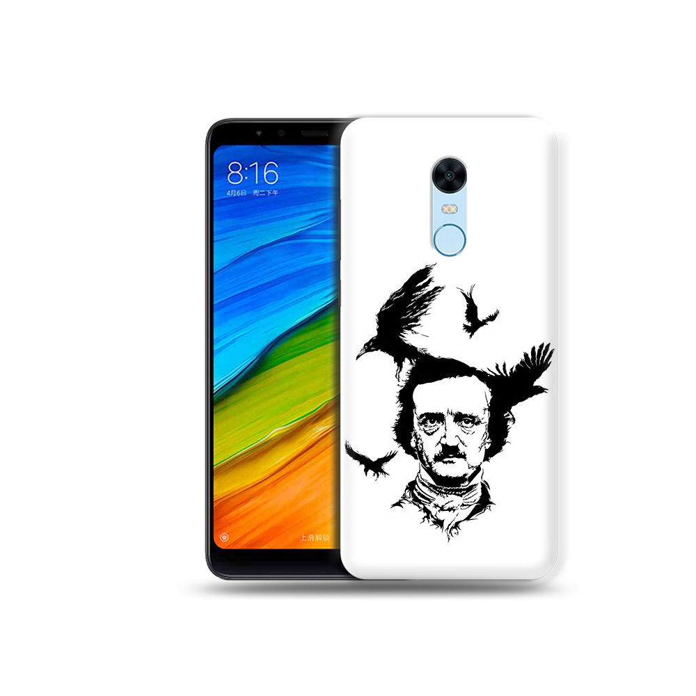 

Чехол MyPads Tocco для Xiaomi Redmi 5 Plus Эдгар Аллан черно белый (PT94743.327.204), Прозрачный, Tocco