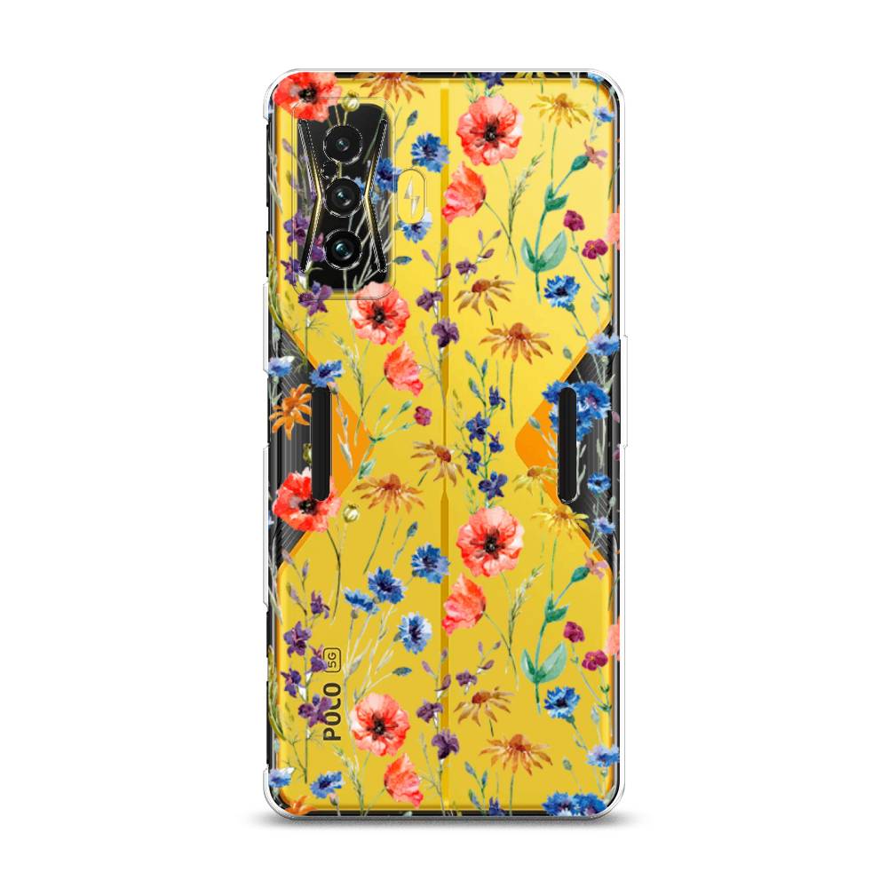

Чехол Awog на Xiaomi Redmi K50 GE/F4 GT "Маки и васильки фон", 314950-8