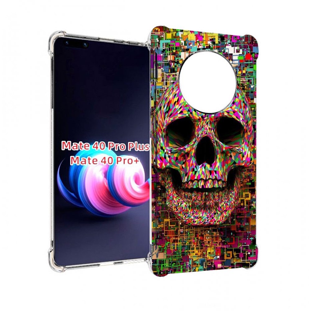 

Чехол MyPads череп красочные цвета для Huawei Mate 40 Pro+ Plus, Прозрачный, Tocco