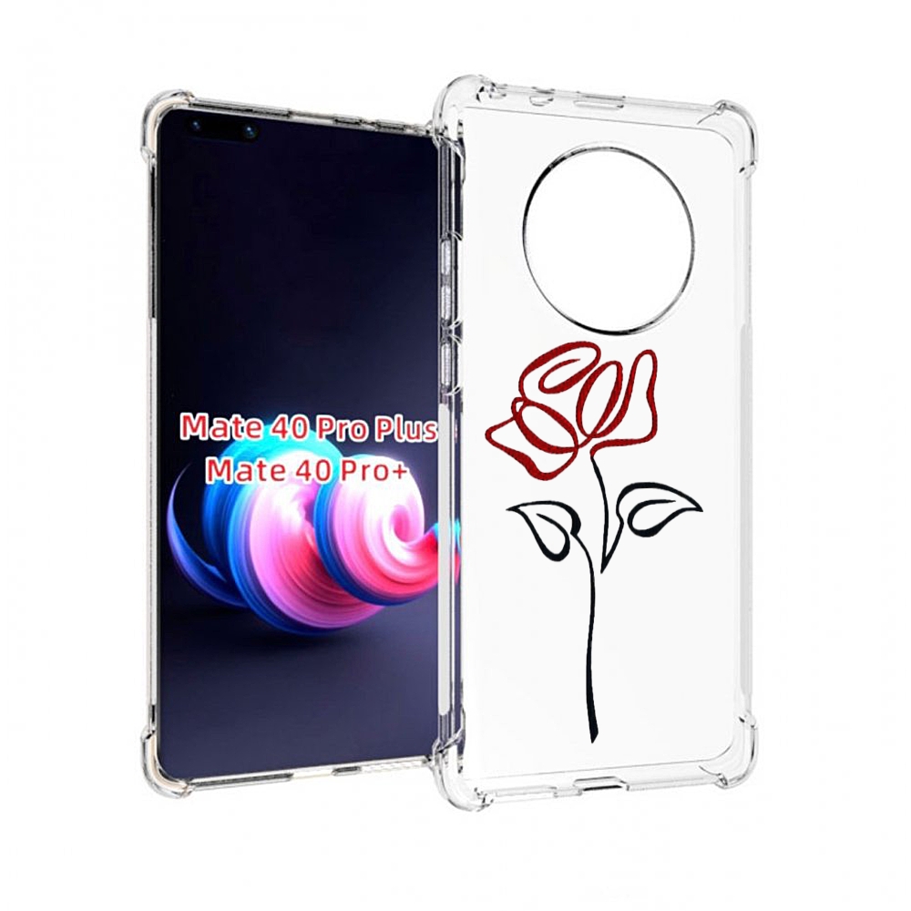 Чехол MyPads цветок в одну линию для Huawei Mate 40 Pro+ Plus