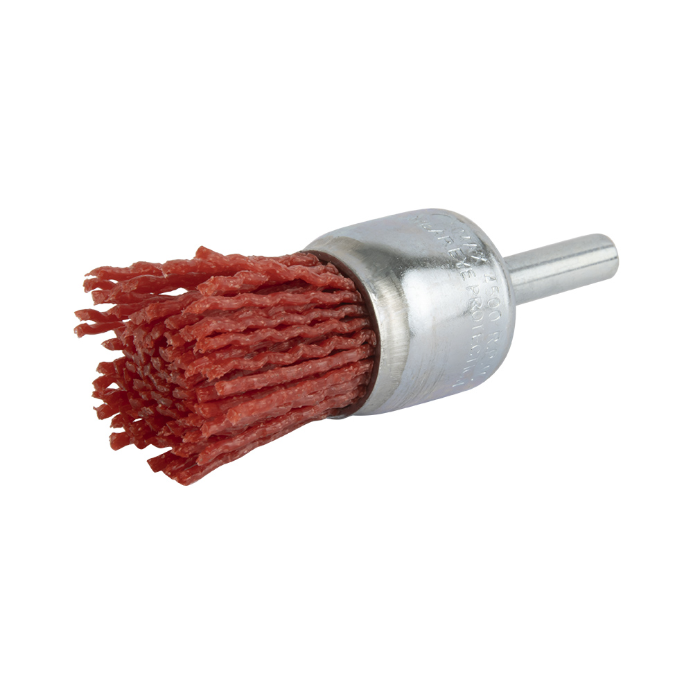 Щётка Debever нейлон красный, d - 22 мм, проволока - 1,2, кистевая неплетёная щётка для удаления пыли доляна 30 см ручка 13 5 см