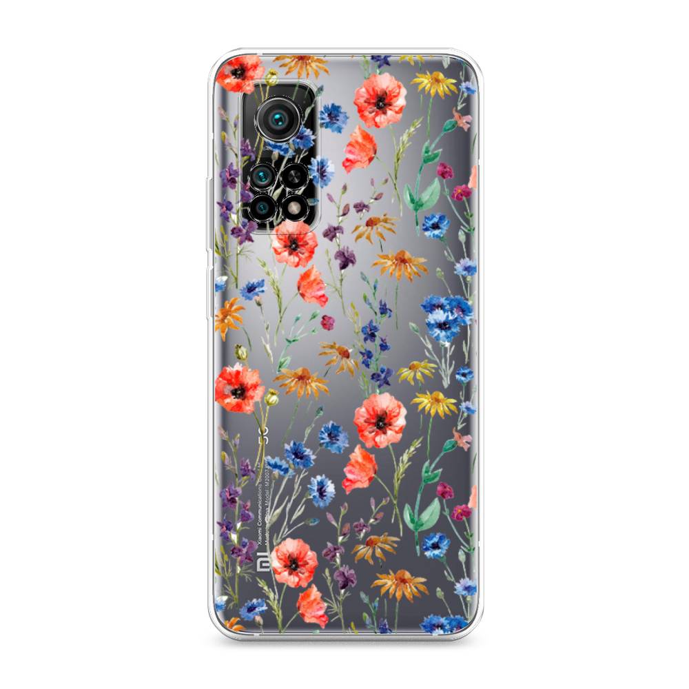 

Чехол Awog на Xiaomi Mi 10T/Mi 10T Pro "Маки и васильки фон", 39350-8