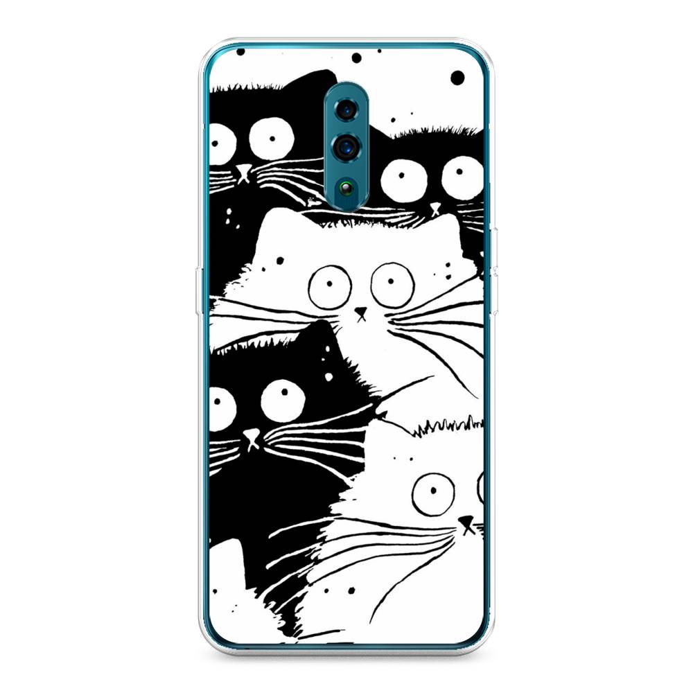 

Чехол Awog на Oppo Reno "Коты черно-белые", Разноцветный, 250750-2