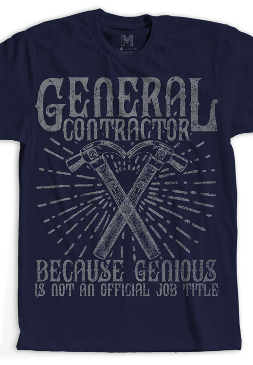 

Футболка унисекс NoBrand General Contractor черная L, Черный, General Contractor