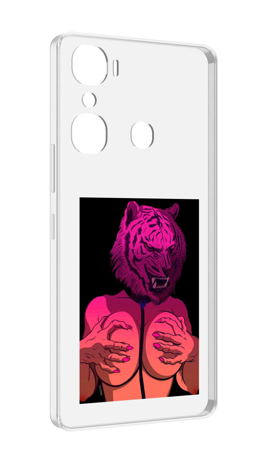 

Чехол MyPads тигр с секретом женский для Infinix Hot 12 Pro, Прозрачный, Tocco