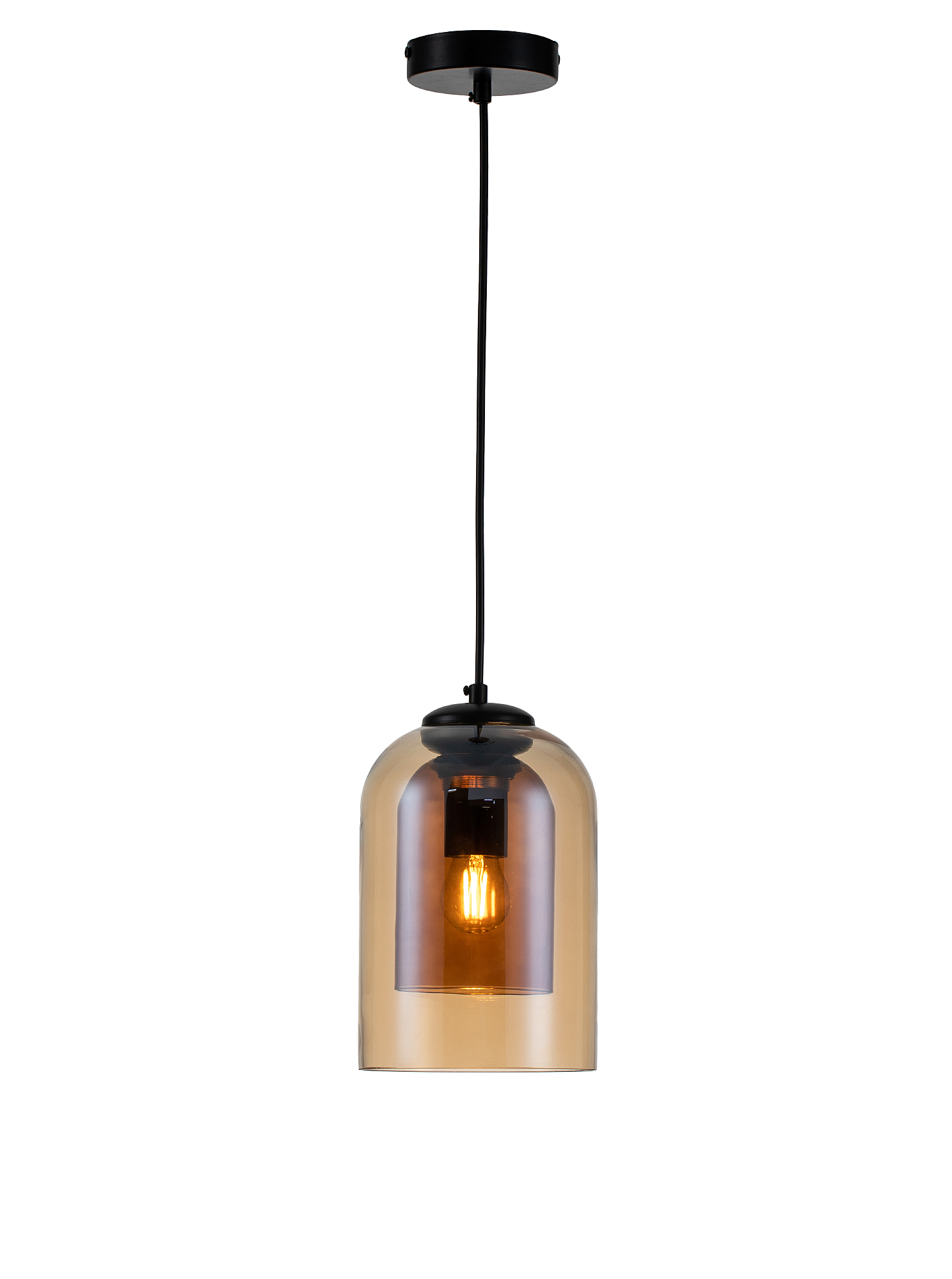 

Светильник подвесной INDIGO Coffee 11013/1P Amber V000137, Черный, E27