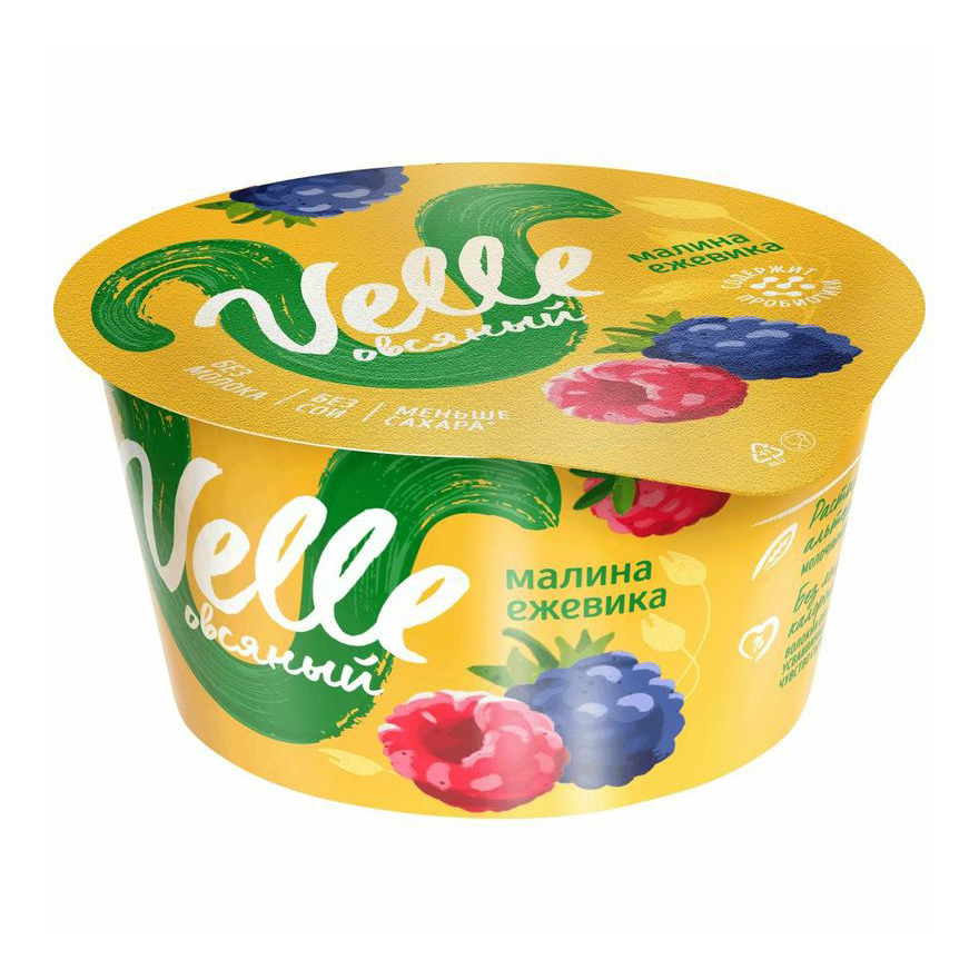 

Йогурт Velle овсяный ферментированный малина-ежевика 140 г