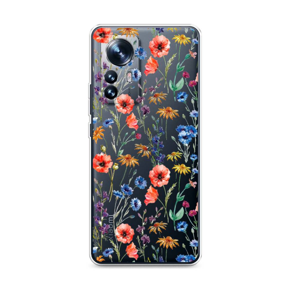 

Чехол Awog на Xiaomi 12 "Маки и васильки фон", 312350-8