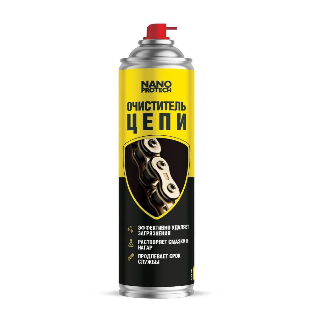 

Очиститель велосипедной цепи NANOPROTECH, 400 мл, Прозрачный, NANOPROTECH