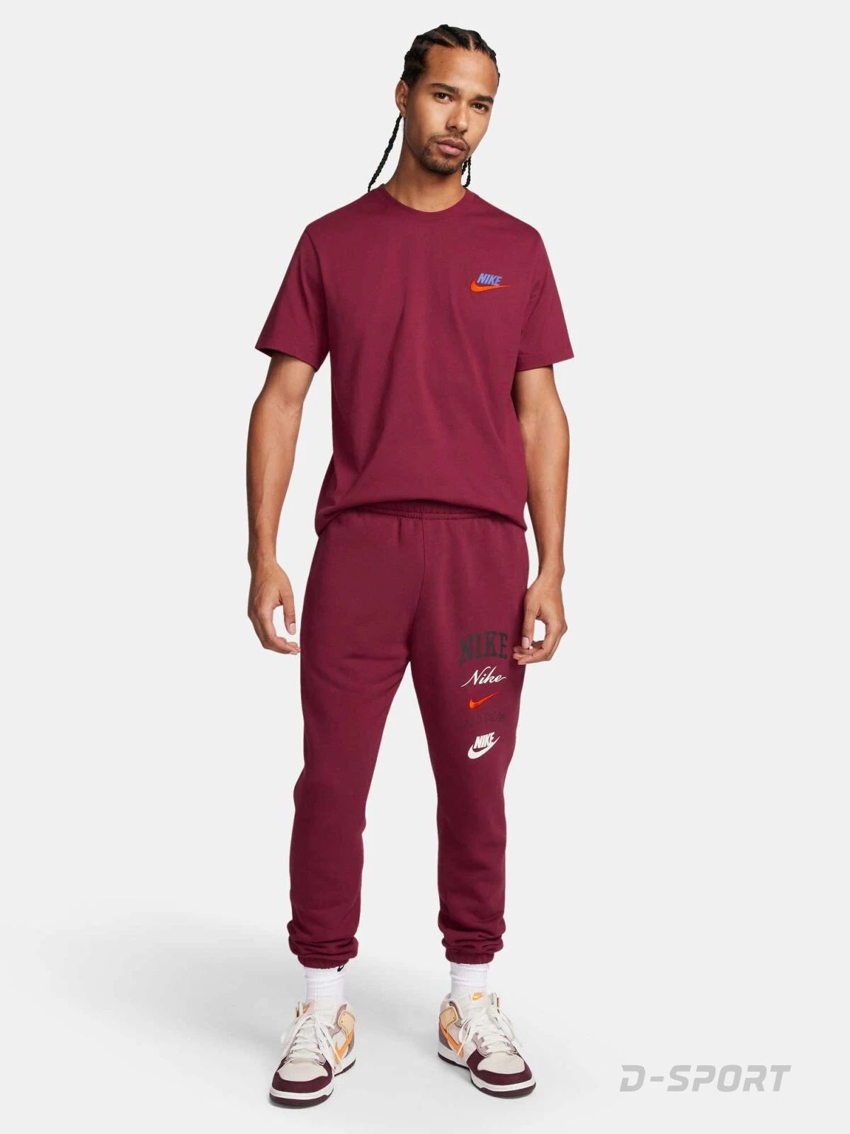 Футболка мужская Nike Sportswear Club+ Tee FD1257 бордовая XL