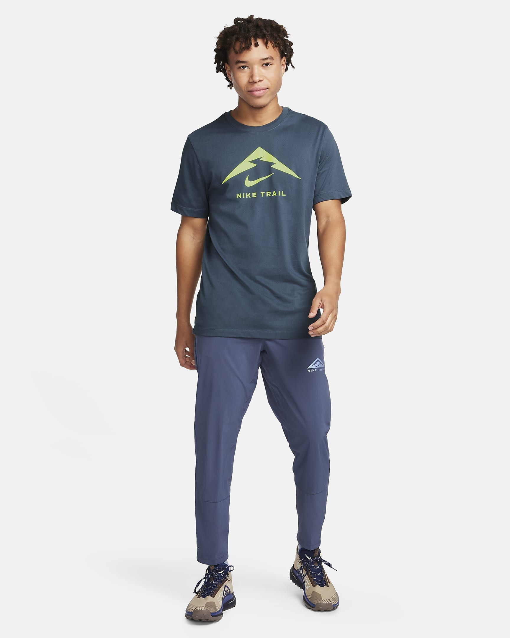 

Футболка мужская Nike Dri-FIT Trail Running FQ3914 синяя S, Синий, Dri-FIT Trail Running