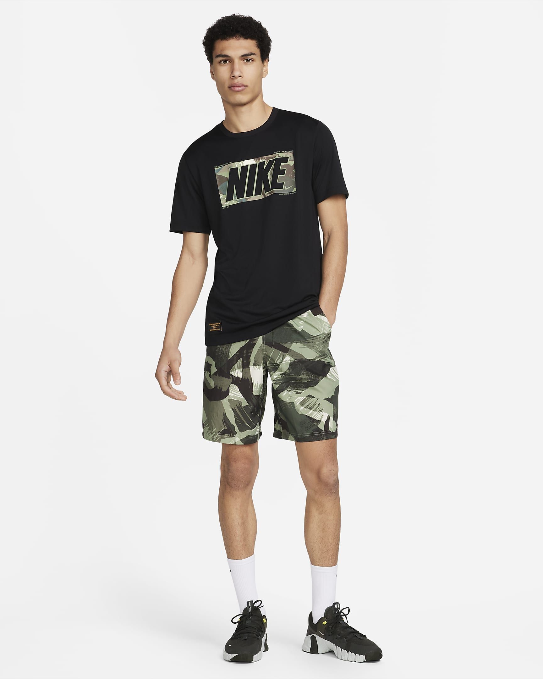 Футболка мужская Nike Dri-Fit Tee Regulared Camo Gfx FQ3885 черная S