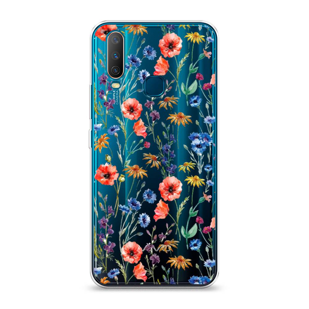 

Чехол Awog на Vivo Y12/Y17 "Маки и васильки фон", 261850-8