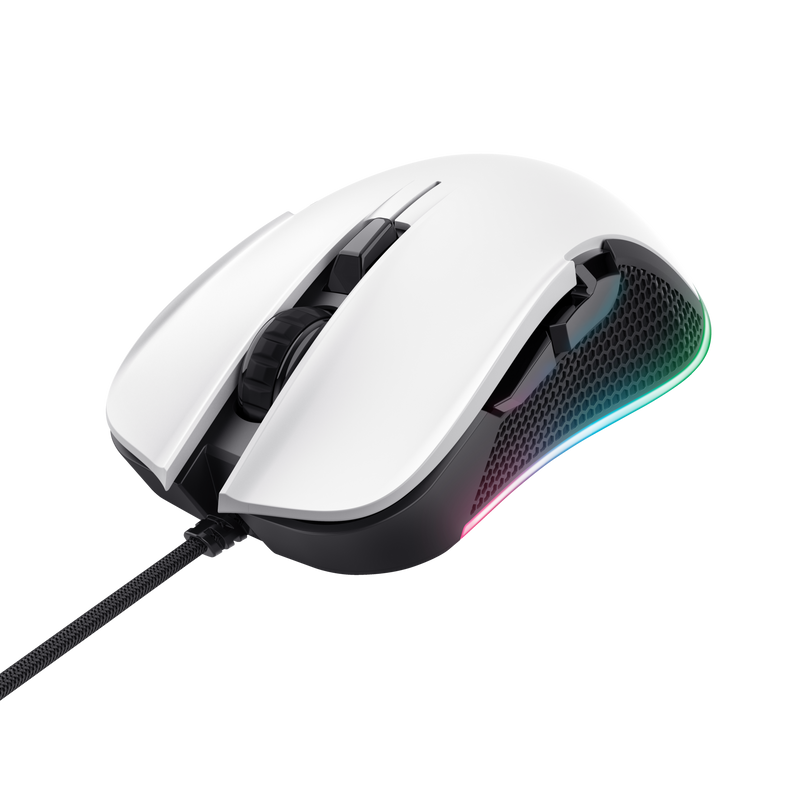 

Проводная игровая мышь Trust GXT 922W YBAR белый, черный (24485), GXT 922W YBAR