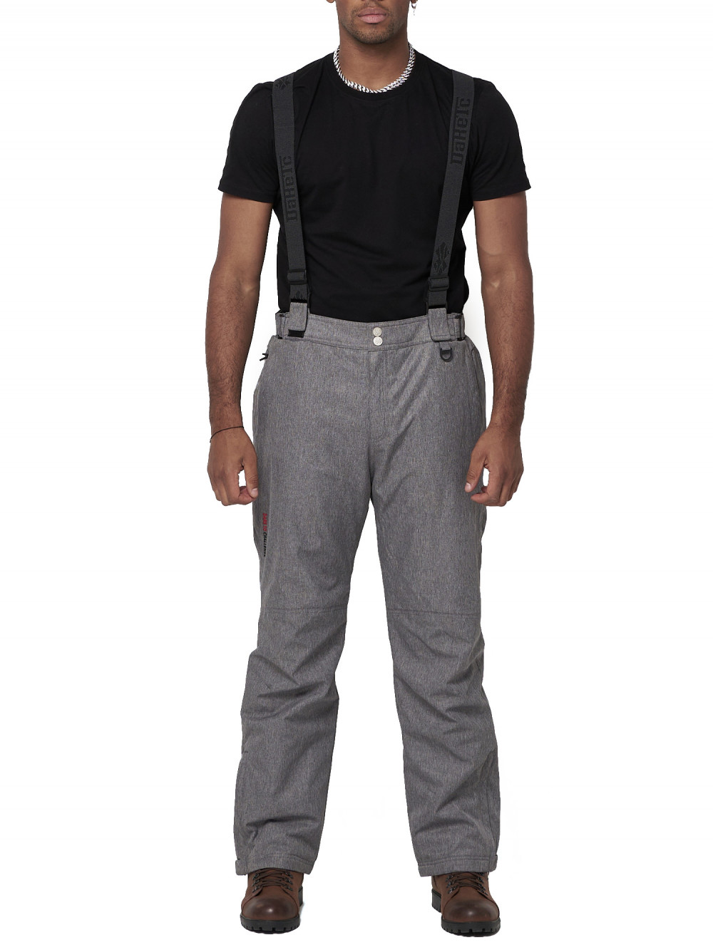 фото Полукомбинезон брюки горнолыжные мужские ad66357sr серого цвета, 52 nobrand