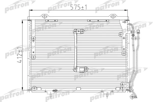 

Радиатор кондиционера автомобильный PATRON PRS1084
