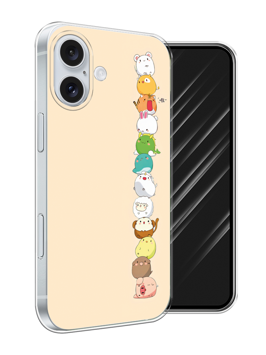 

Чехол Awog на Apple iPhone 16 Plus "Питомцы Чиби", Желтый, 16150-1