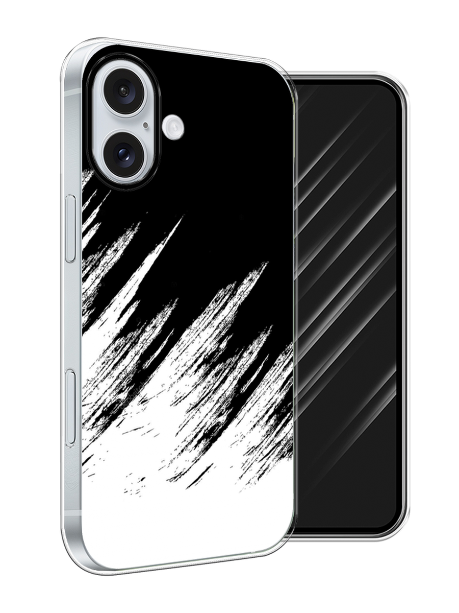 

Чехол Awog на Apple iPhone 16 Plus "Черно белые брызги", Черный;белый;бежевый, 16150-1