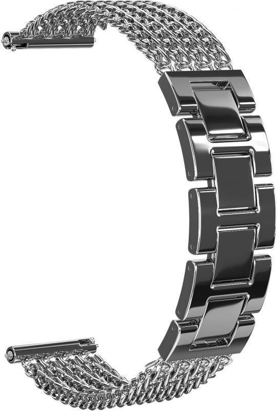 

Ремешок Four Chain 22 для Ticwatch Pro (Серебристый)